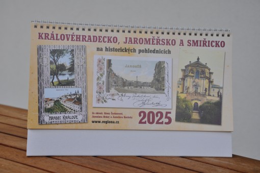 Stolní kalendář Královéhradecko, Jaroměřsko a Smiřicko na historických pohlednicích 2025